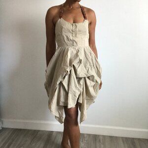 LA PETITE WOMENS DRESS TUFFETTED GATHERED A LINE STEAMPUNK MEDIUM